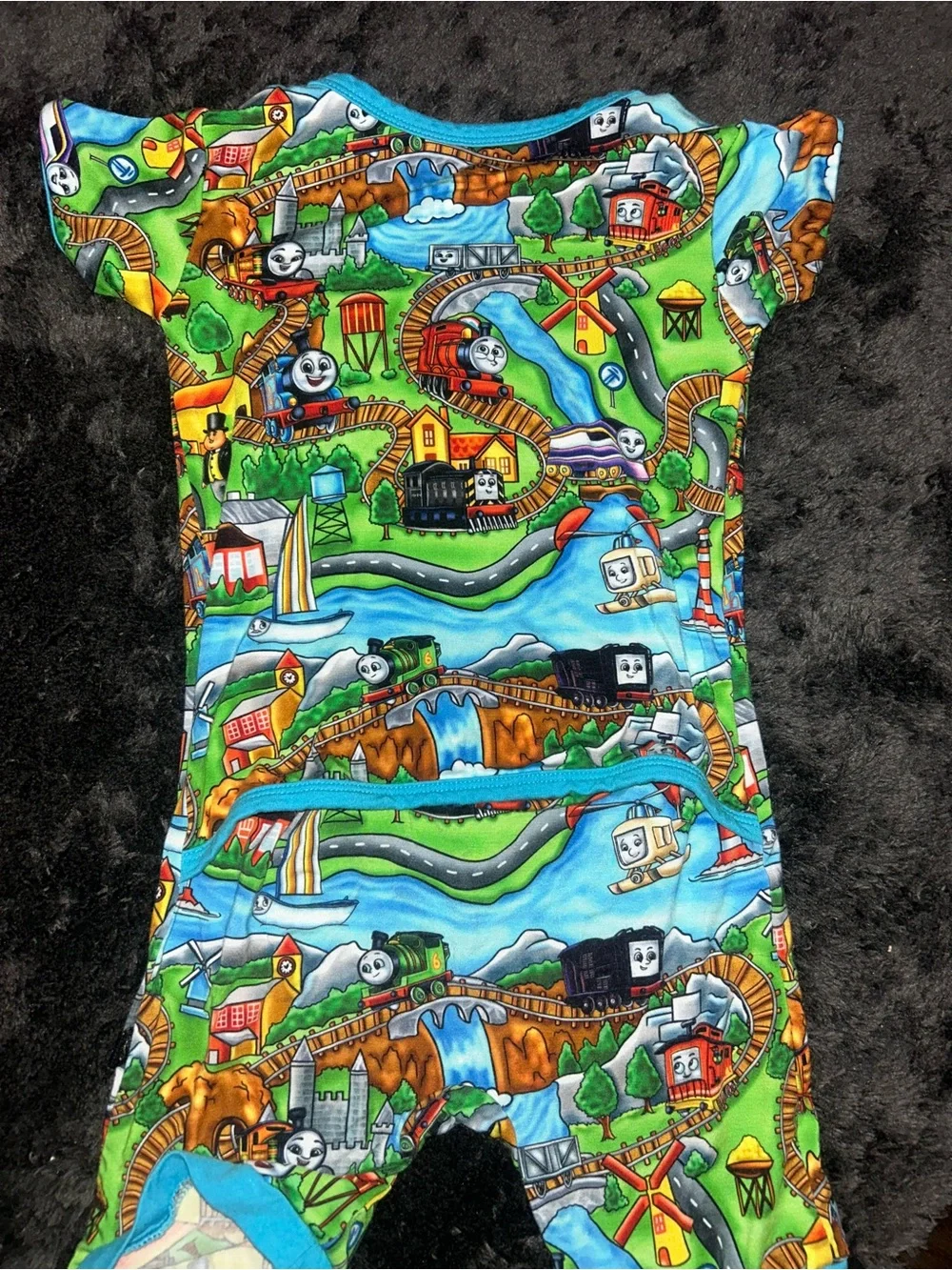 Thomas & Friends Green and Blue Kids Train Romper